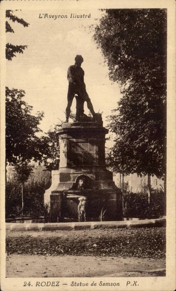 Rodez — Estátua de Sansão — L'Aveyron Illustré, série P.X. - Frente