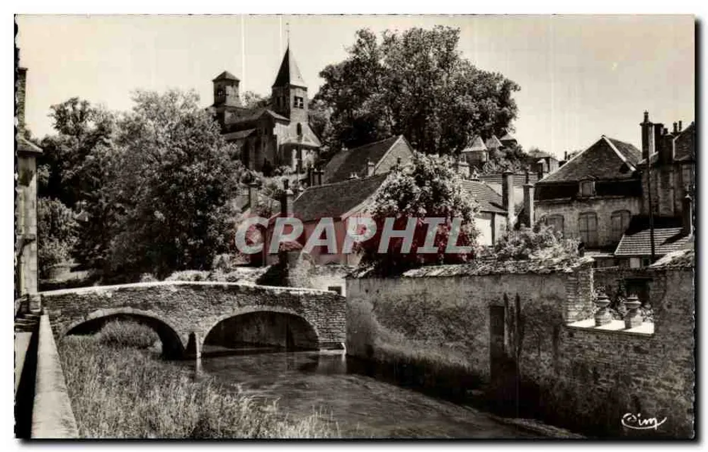 Chatillon-sur-Seine — Pont du Perthuis und Église Saint-Vorles — Photographe Comber - Vorderseite