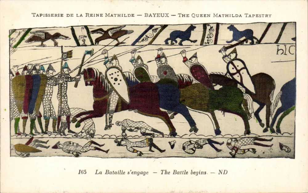 Tapisserie der Königin Mathilde — Bayeux — Die Tapisserie der Königin Mathilda — Der Kampf beginnt — ND - Vorderseite