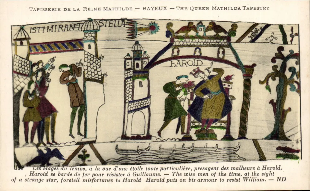 Tapisserie de la Reine Mathilde — Bayeux — Die Tapisserie der Königin Mathilda — Szene der Weisen - Vorderseite