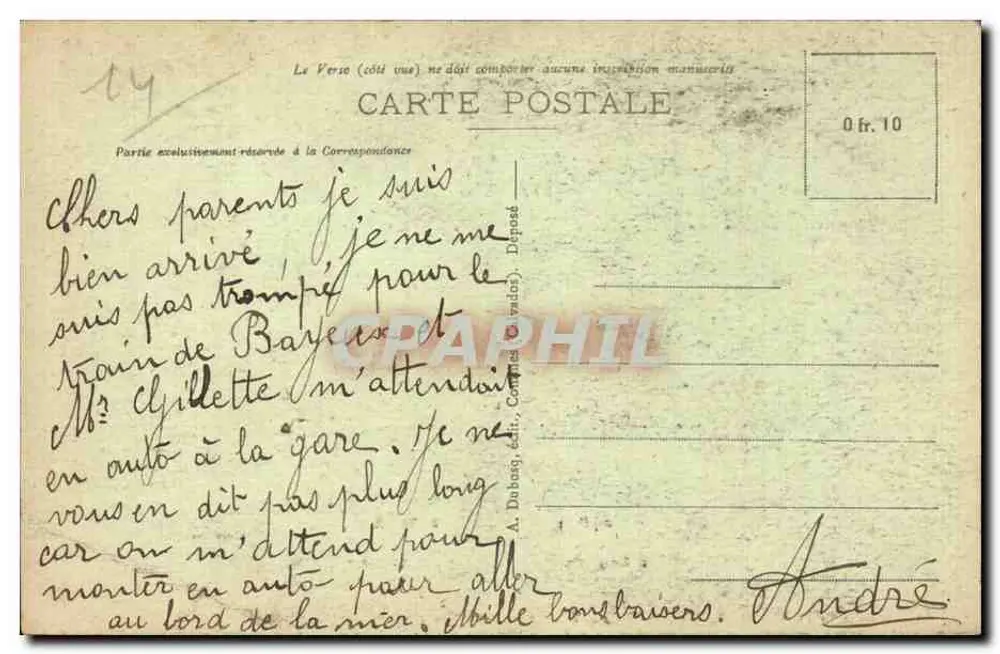 Bayeux — A Catedral — O Coro — A. Dubois, editor, n° 23 - Verso