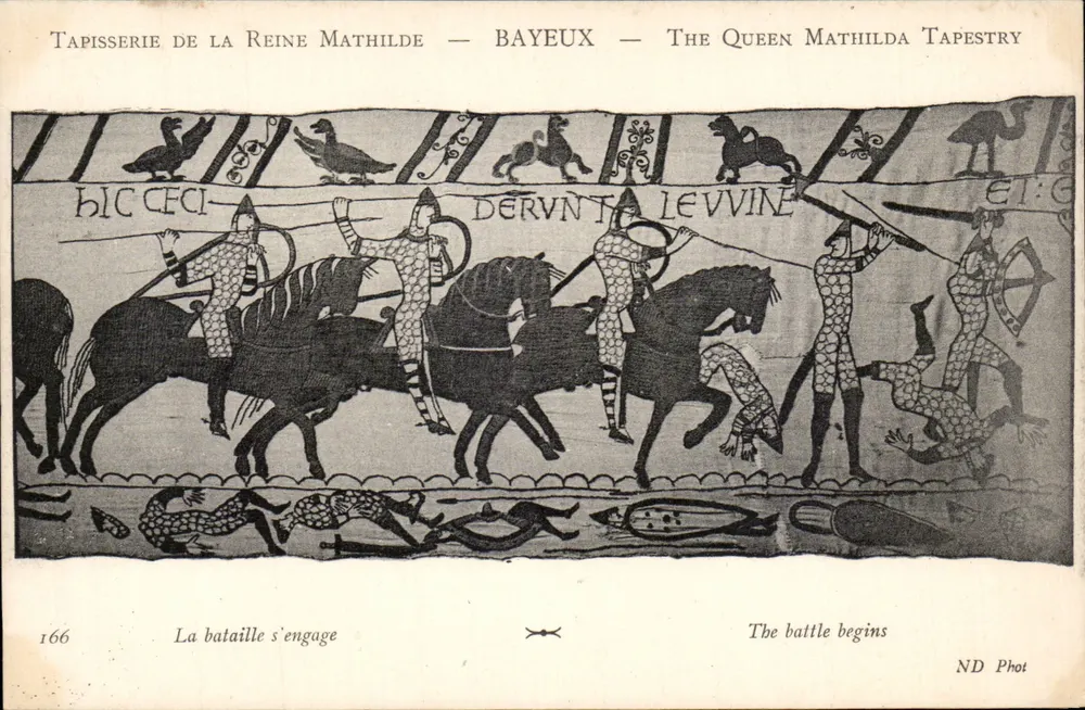 Tapisserie der Königin Mathilde — Bayeux — Schlachtenszene — ND Phot, n° 166 - Vorderseite