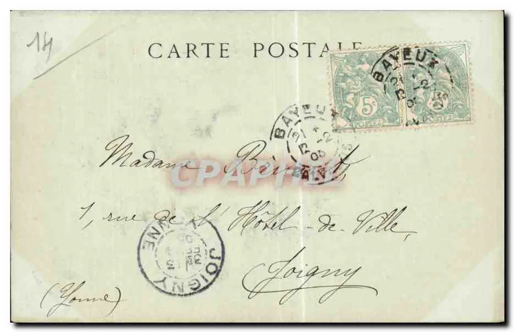 Bayeux — View of the Aure at the Boulevard de la Gare — Collections ND Phot - Rückseite