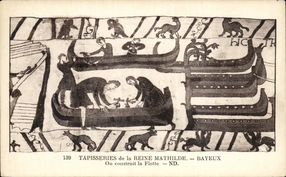 Teppiche der Königin Mathilde — Die Flotte wird gebaut — Bayeux - Vorderseite