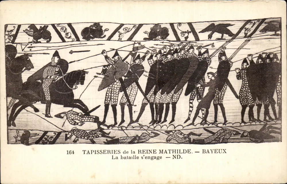 Teppiche der Königin Mathilde — Der Kampf beginnt — Bayeux - Vorderseite