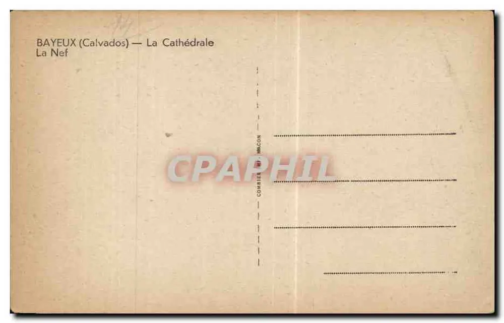 Bayeux (Calvados) — A Catedral — A Nave - Verso