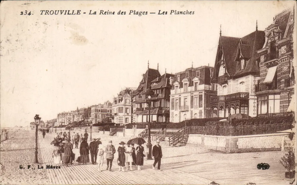 Trouville - Die Königin der Strände — Die Planches — G. F., Le Havre - Vorderseite