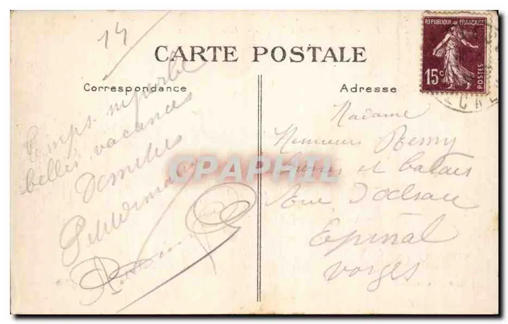 Trouville - Die Königin der Strände — Die Planches — G. F., Le Havre - Rückseite