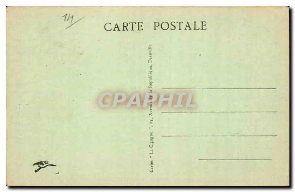 Trouville die Königin der Strände — Place du Casino und die Hotels — Karten 'La Cagogae' - Rückseite