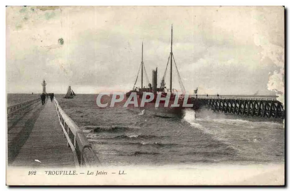 TROUVILLE — Les Jetées — LL. — n° 102 - Frente