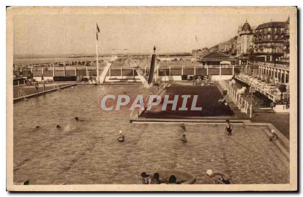 Trouville - Königin der Strände — Das Schwimmbad — Éditions Artistiques et Publicitaires — Caen - Vorderseite