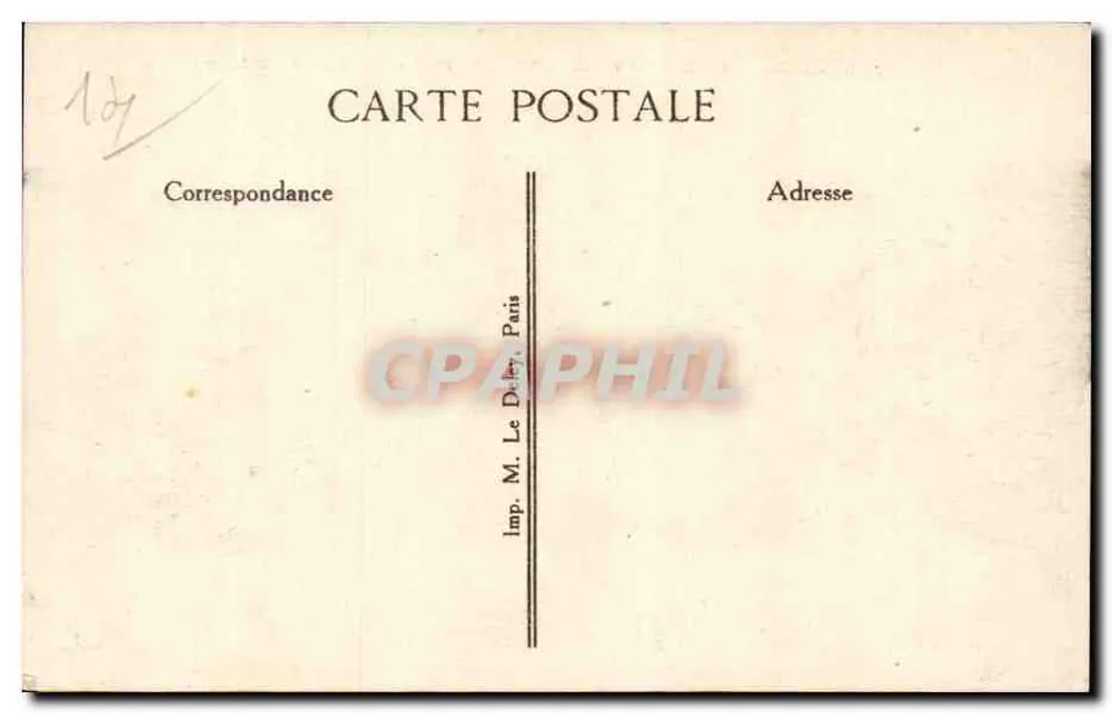 Trouville — Ansicht der Mole-Promenade bei stürmischem Wetter — Imp. M. Le Dufey, Paris - Rückseite