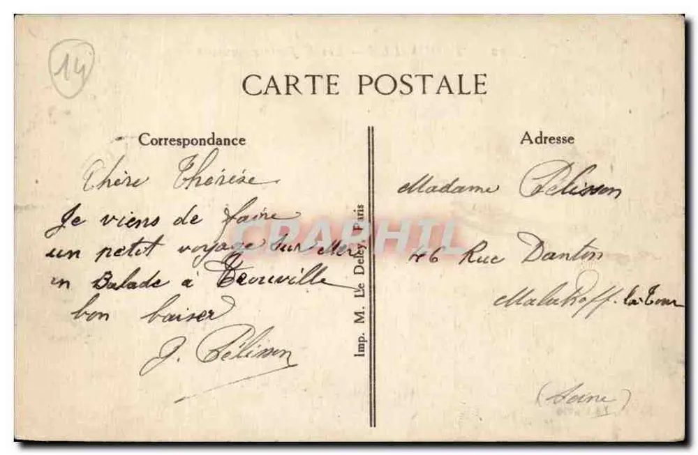 TROUVILLE — Die Kinder spielen — Imp. M. Le Dably, Trousse - Rückseite
