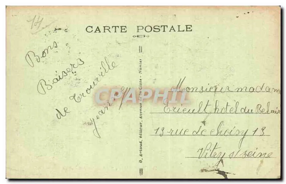 Trouville, "La Reine des Plages" — Das Casino — G. Artand, Verlag, n°28 - Rückseite