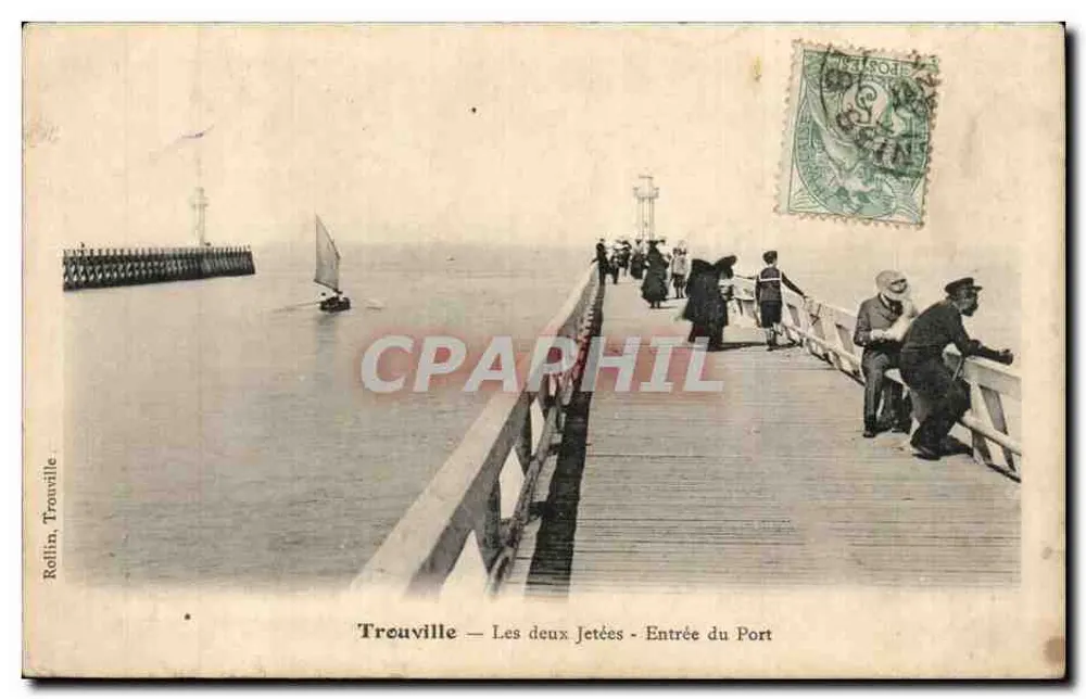 Trouville — Die beiden Molen — Eingang zum Hafen — Rollin, Trouville - Vorderseite