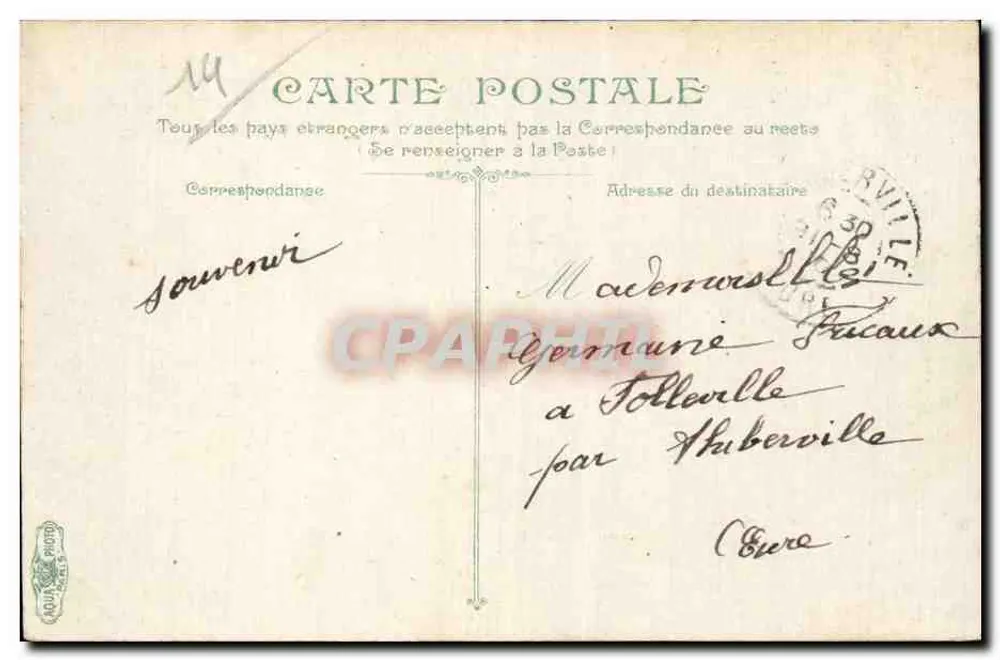 Trouville — Allgemeiner Blick vom Pont de la Touques — unbekannter Verlag, Nr. 13 - Rückseite