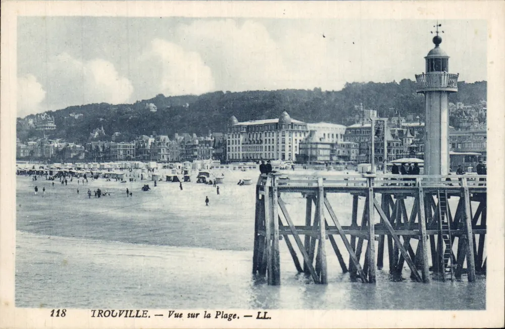 TROUVILLE — Vista sulla Spiaggia — LL. n°118 - Recto