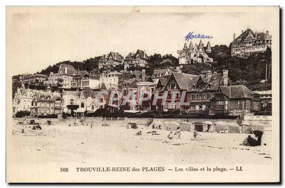 Trouville-Reine des Plages — Die Villen und der Strand — LL — n°566 — Moreau - Vorderseite