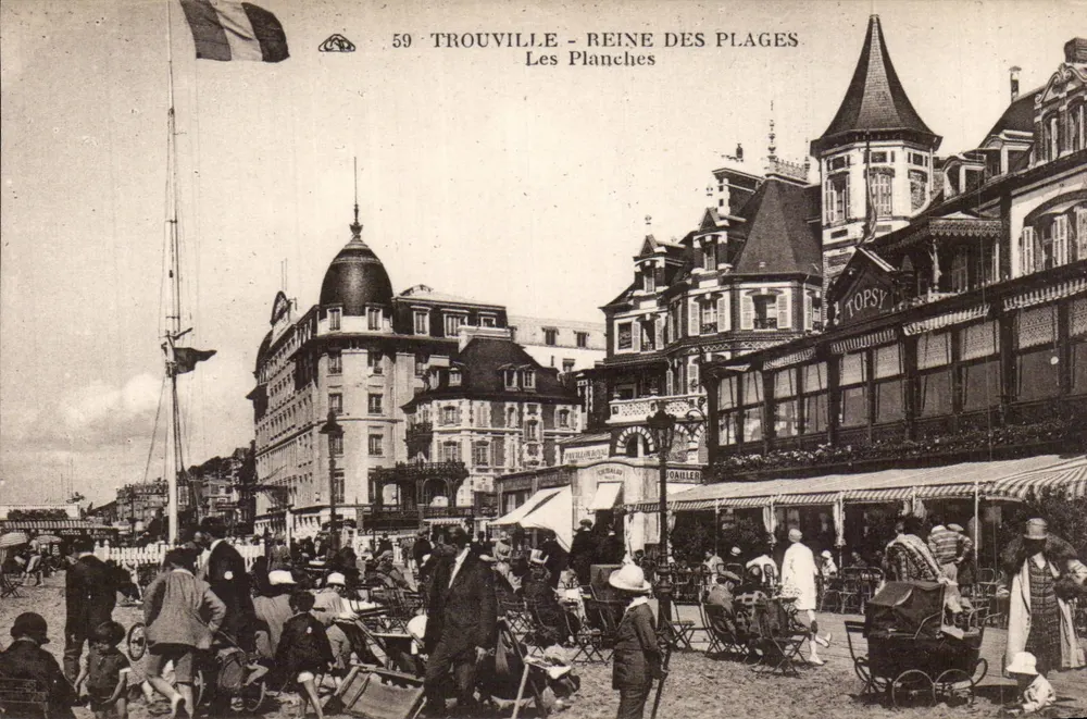 Trouville - Królowa plaż — Les Planches — Wydawca: 7e Association des Arts Décoratifs, Strasbourg - Awers