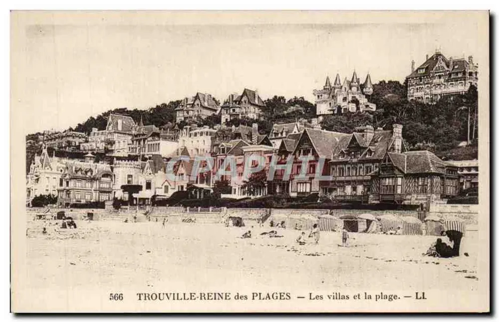Trouville-Reine des Plages — Die Villen und der Strand — L.I. — n°566 - Vorderseite