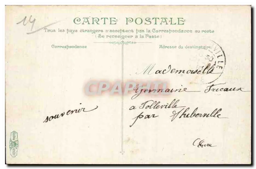 Trouville - O bote em maré baixa — editor não visível, n°5 - Verso