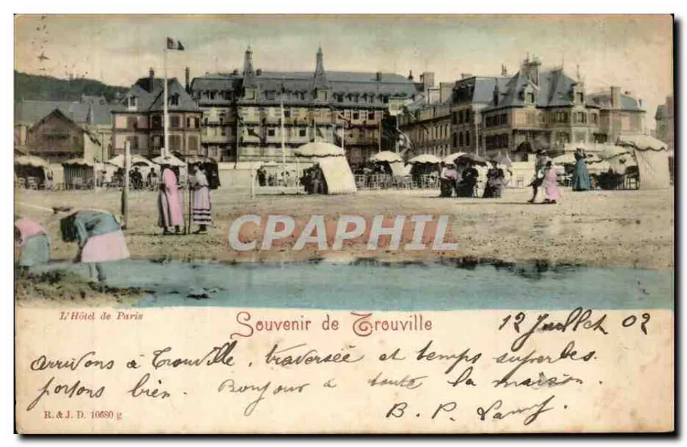 O Hotel de Paris — Lembrete de Trouville — R.&J. 10680 g - Frente