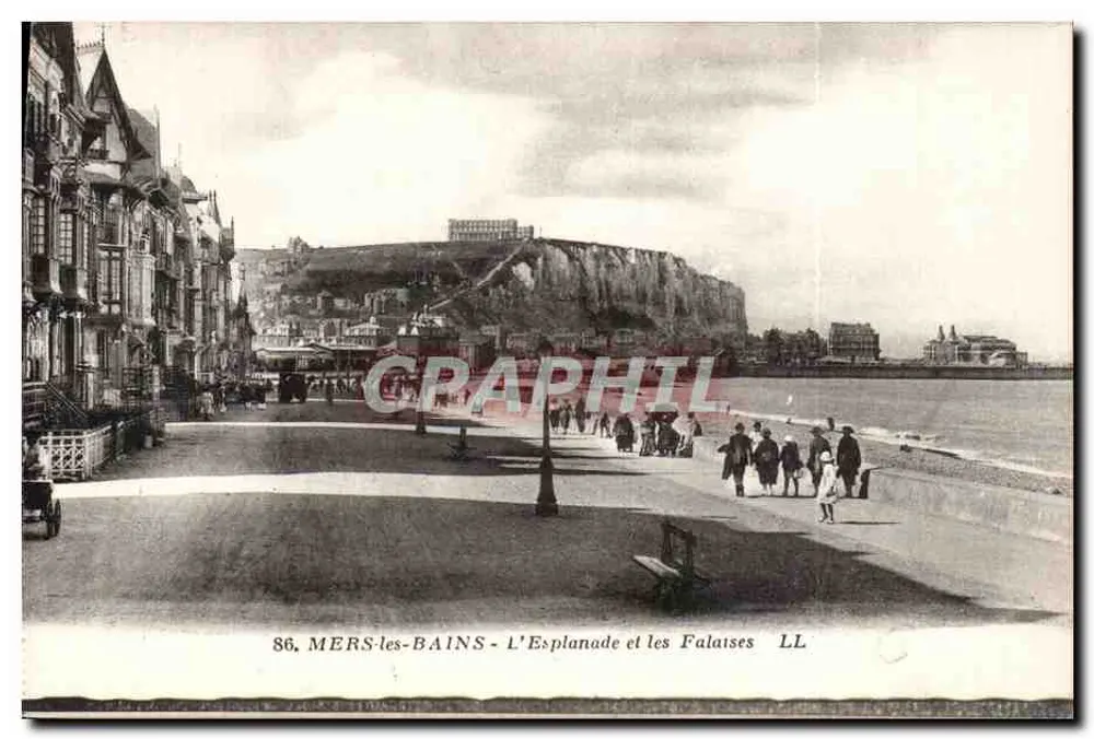 MERS-les-BAINS - A Esplanada e as Falésias — Graphil, n° 86 - Frente