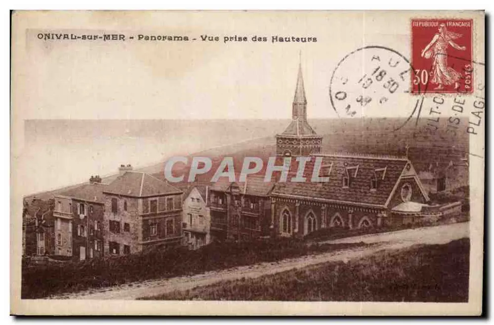 Onival-sur-Mer — Panorama — Ausblick von den Höhen — unbekannter Verleger - Vorderseite