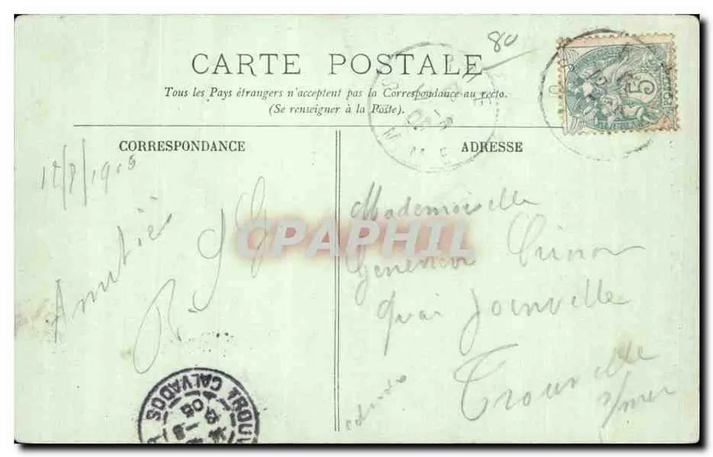 RUE. — L'Hotel-de-Ville — Il Campanile — LL, - Verso