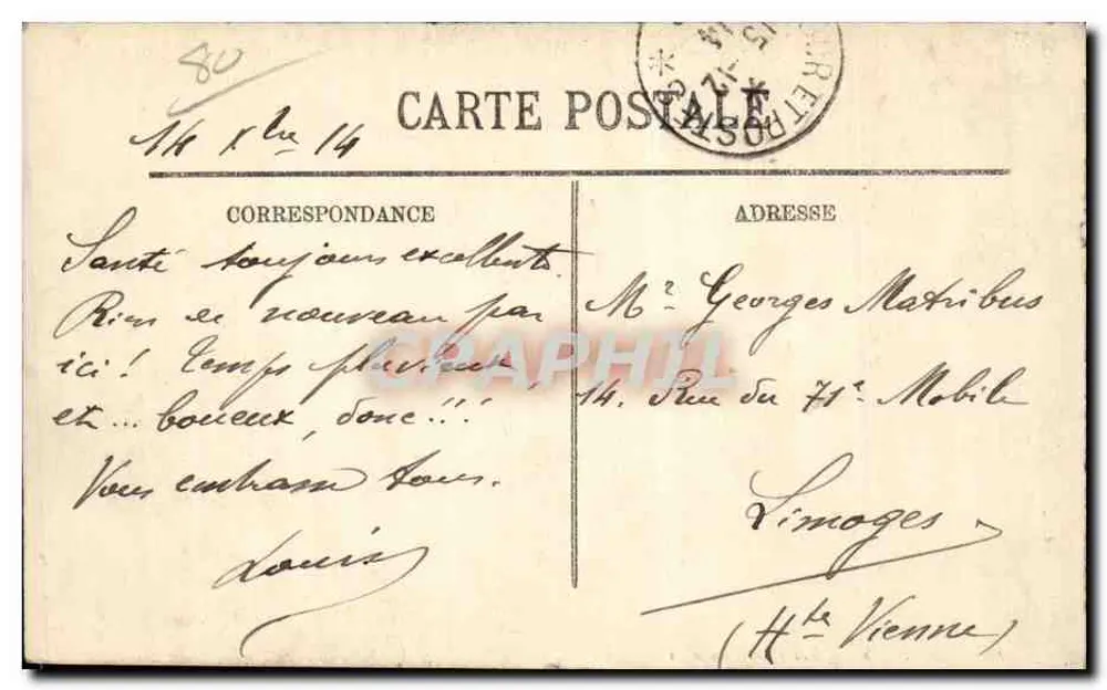 Amiens — Os Hortillonnages — LL. N° 181 - Verso