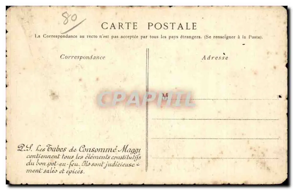 Die Gräben des alten Schlosses Peronne — Somme — Maggi, n°40 - Rückseite
