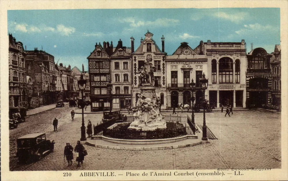 Abbeville — Place de l'Amiral Courbet (Serie) — Édit. Dumont-Ricquart, n° 210 - Vorderseite