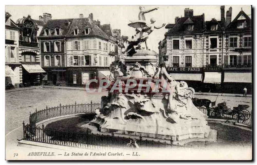Abbeville — Die Statue des Admirals Courbet — LL. - Vorderseite