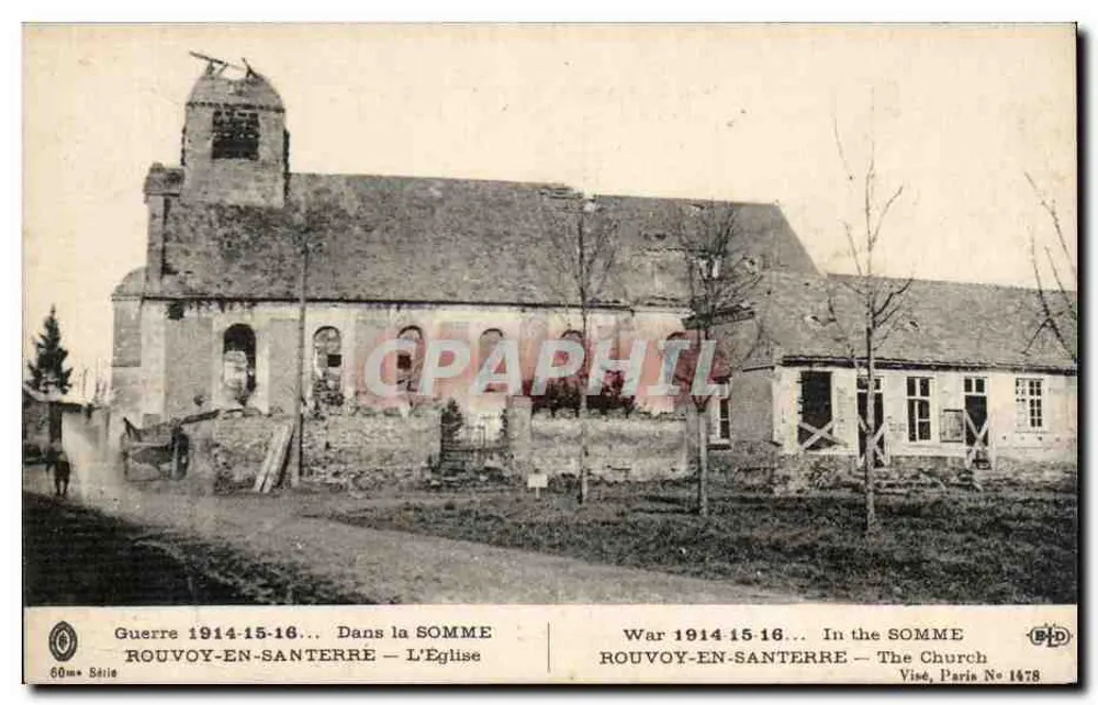 Rouvoy-en-Santerre — A Igreja — Visé, Paris N° 1478 - Frente