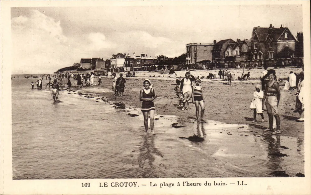 Le Crotoy — La spiaggia all'ora del bagno — LL. — N° 109 - Recto