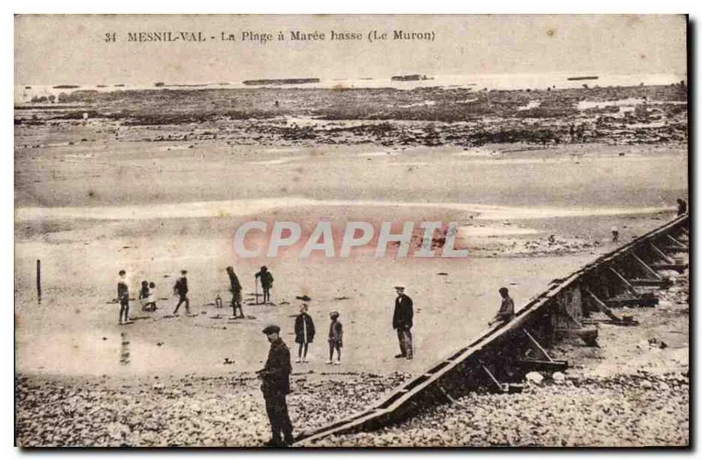 Mesnil-Val - A Praia com Maré Baixa (Le Muron) — Editor Thomas, Mesnil-Val, n°34 - Frente