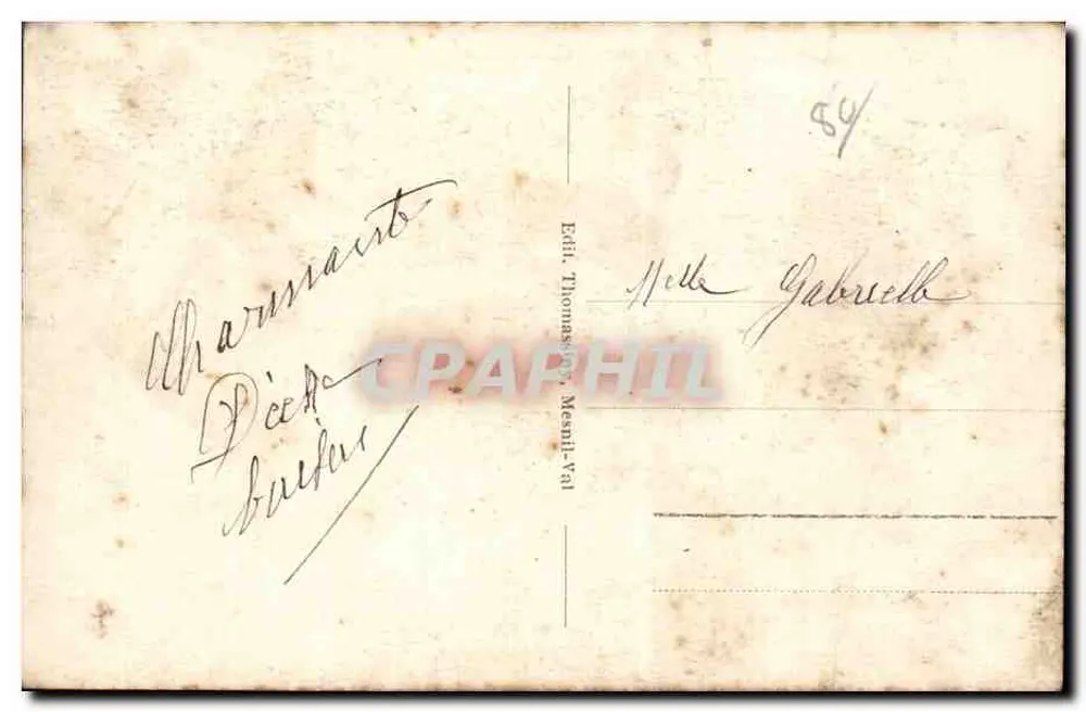 Mesnil-Val - A Praia com Maré Baixa (Le Muron) — Editor Thomas, Mesnil-Val, n°34 - Verso