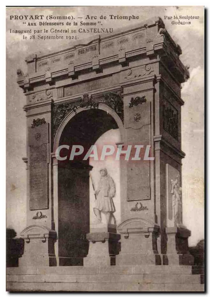 Proyart (Somme) — Triumphbogen "Aux Défenseurs de la Somme" — Von dem Bildhauer Godardon - Vorderseite