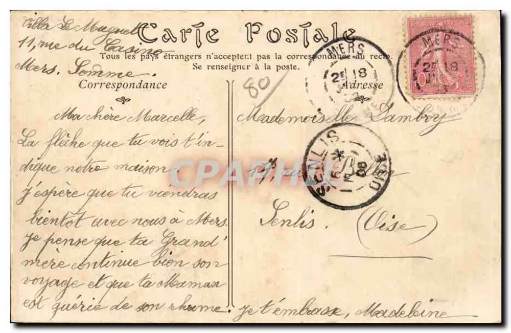 MERS-LES-BAINS — Garten des Casinos — N°60 - Rückseite