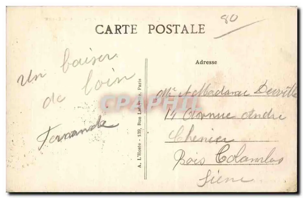 Fort-Mahon-Plage (Somme) — As Dunas — Coleção Hélène Fernandez - Verso