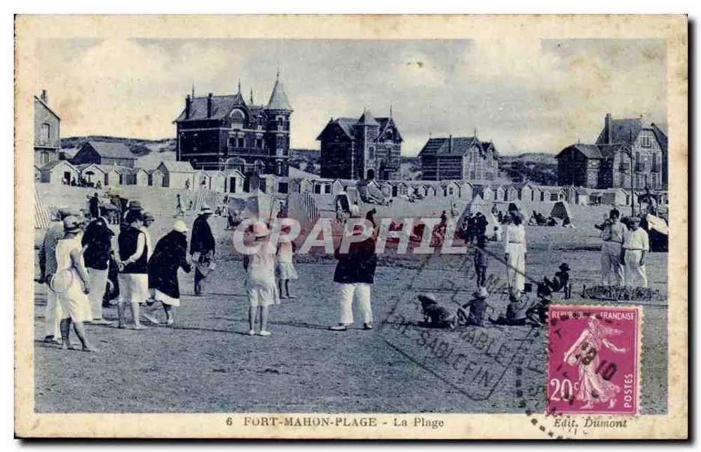 Fort-Mahon-Plage - A Praia — editor Dumont, n°6 - Frente