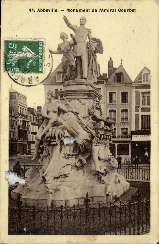 Abbeville — Denkmal für Admiral Courbet — Sammlung R. F. - Vorderseite
