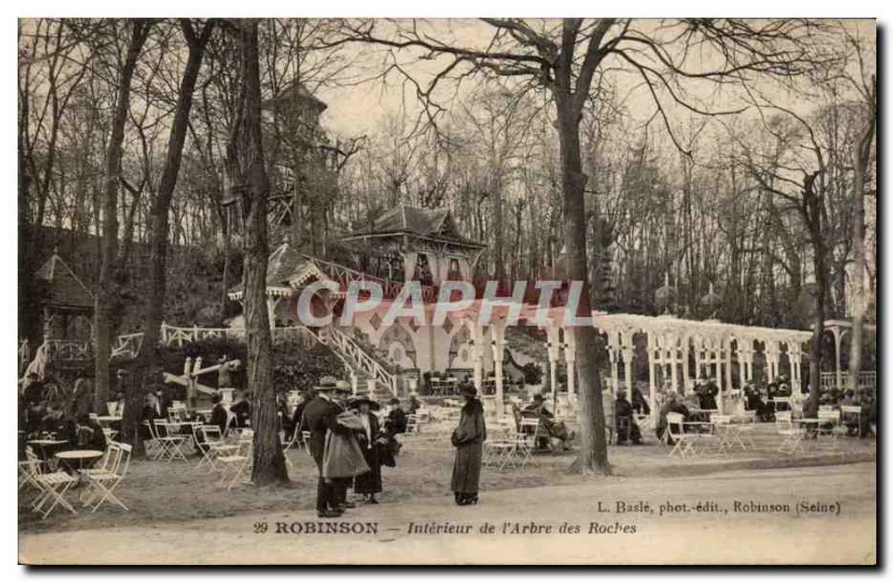 Interior da Árvore das Rochas — L. Baslé, fot.-édit., Robinson (Seine) — n° 29 - Frente