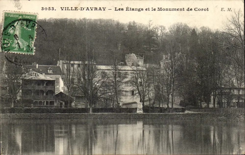 VILLE-D'AVRAY — Os Lagos e o Monumento de Corot — E. M. - Frente