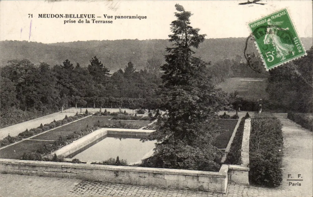 Meudon-Bellevue — Panoramablick von der Terrasse — F. F. Paris - Vorderseite
