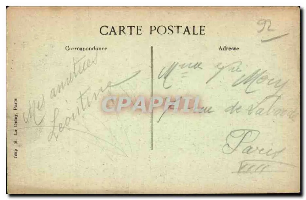 Levallois-Perret — Das Rathaus und die Straße Poccarrd — Imp. & Le Dosey, Paris - Rückseite
