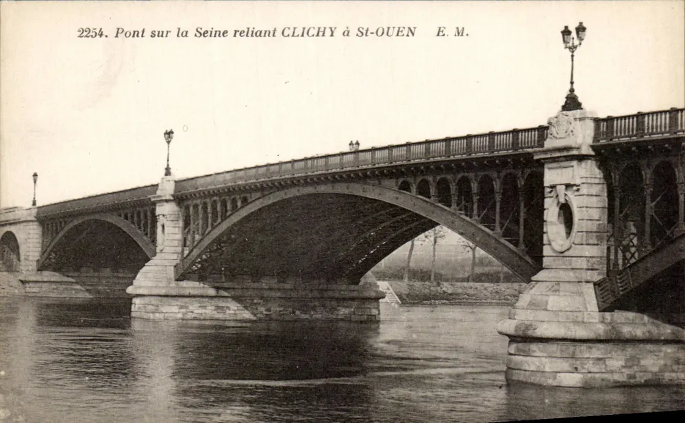 Brücke über die Seine, die CLICHY mit St-OUEN verbindet — E.M. n°2254 - Vorderseite
