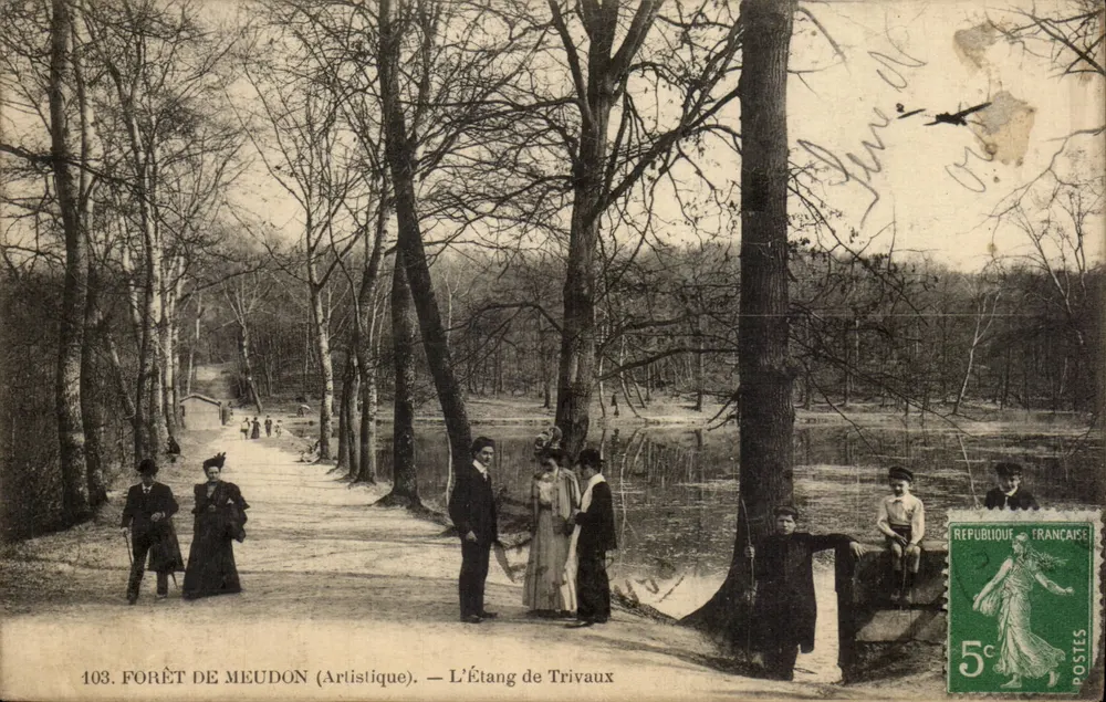 Floresta de Meudon (Artística) — O Lago de Trivaux — F. Fleury, fot.-imp.-édit., Paris - Frente