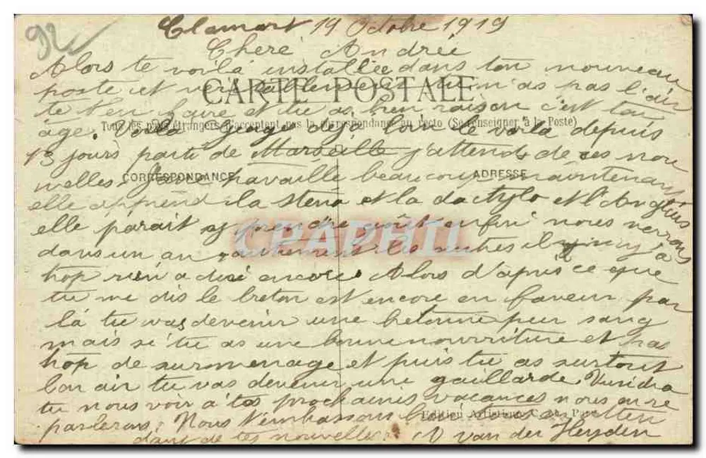 Bois de Meudon-Clamart — L'Étang de Trivaux — C. M. n°49 - Rückseite