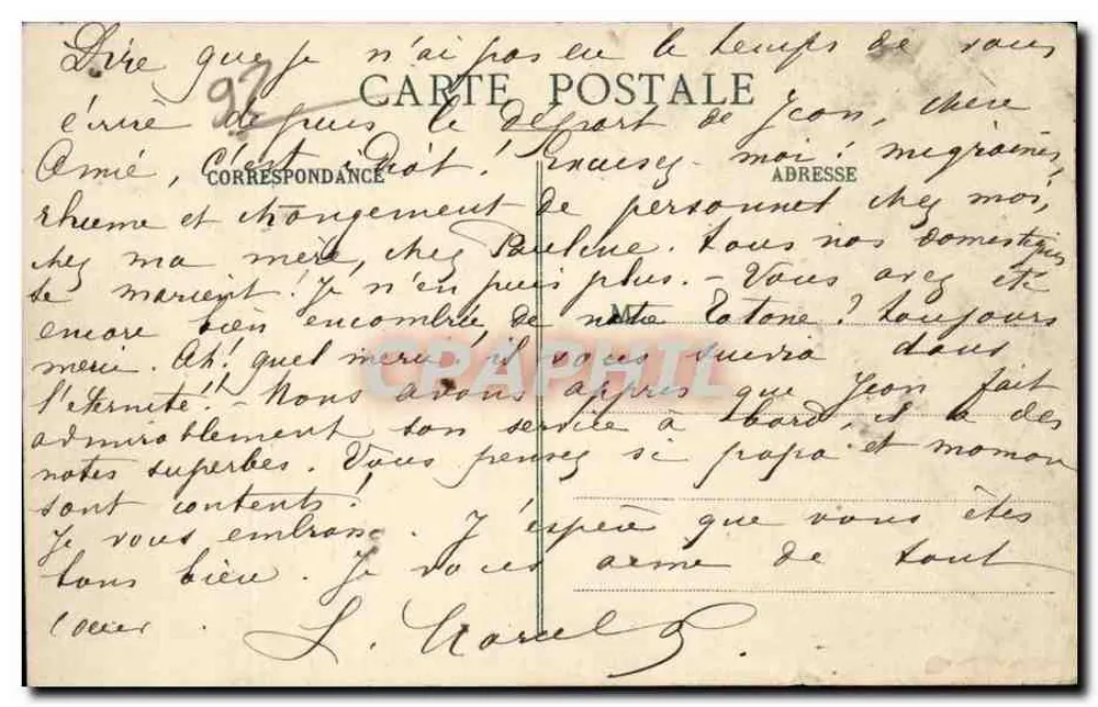 Sèvres - Chemin des Fontaines - Eingang in den Wald — Édition A. D., Sèvres, n°1 - Rückseite